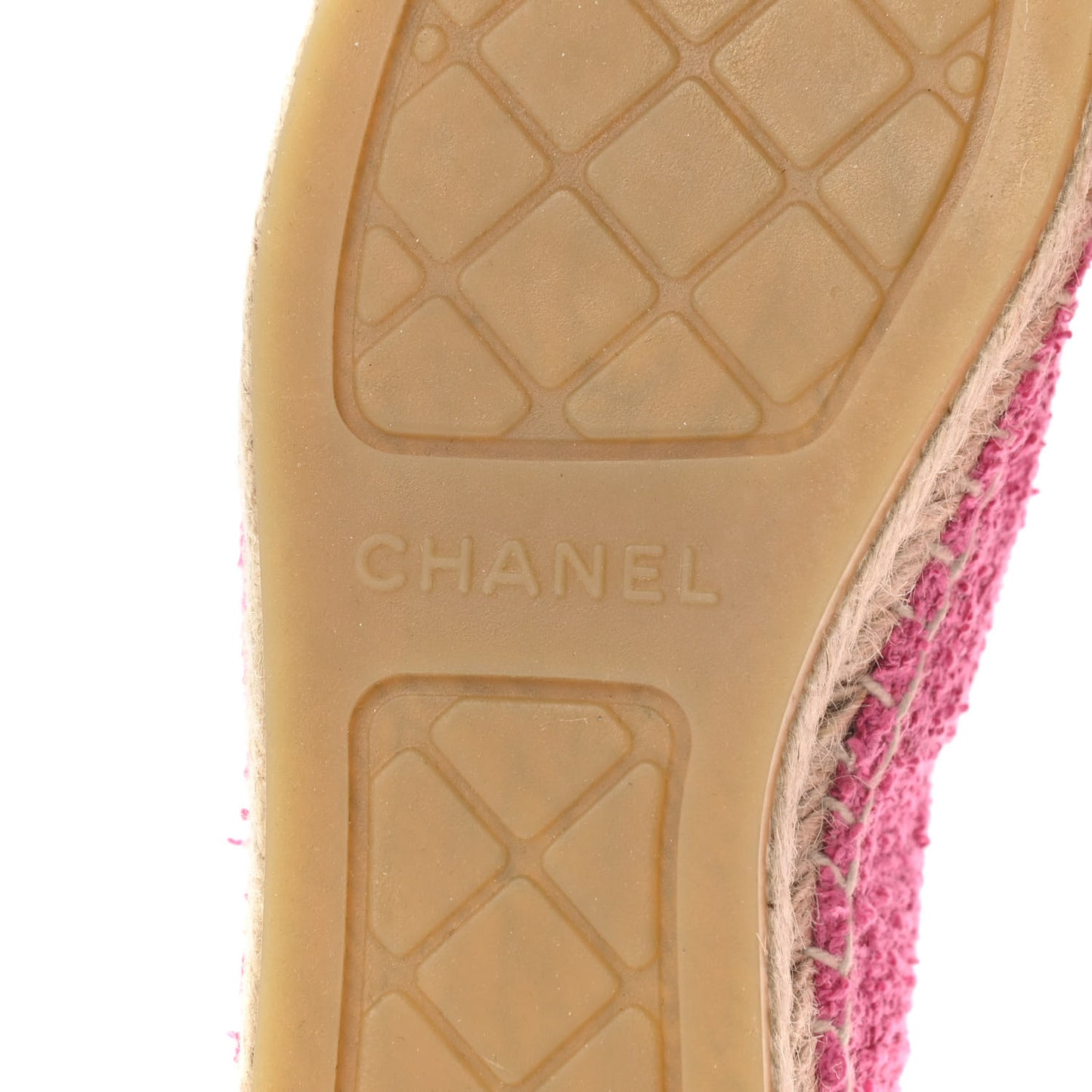 Tweed CC Espadrilles 37 Dark Pink Black