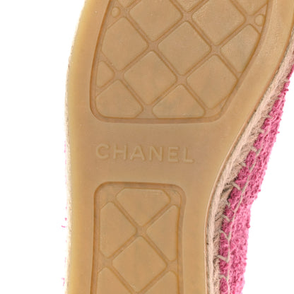 Chanel Tweed CC Espadrilles 37 Dark Pink Black 6 of 8