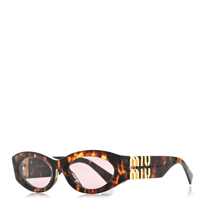 Miu Miu Acetate Oval Glimpse Sunglasses SMU11W Tortoise 1 of 8
