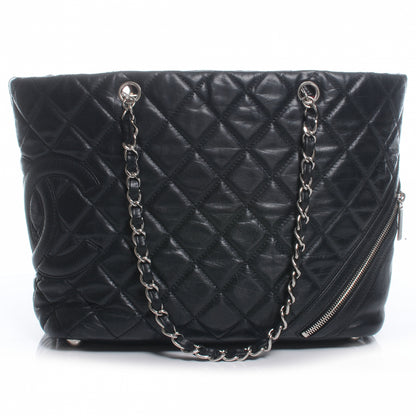 Chanel Leather Quilted Cotton Club Tote Black 1 of 7