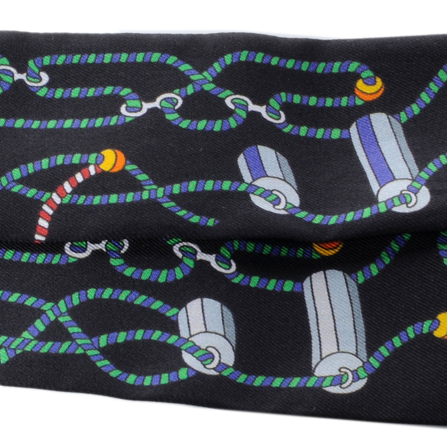 Hermes Silk Cordages Twilly Scarf Black 1 of 7