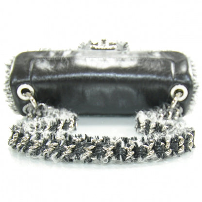 Chanel Lambskin Tweedy Flap Black 5 of 12