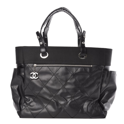 Chanel Coated Canvas Large Paris Biarritz Tote Black 1 of 10