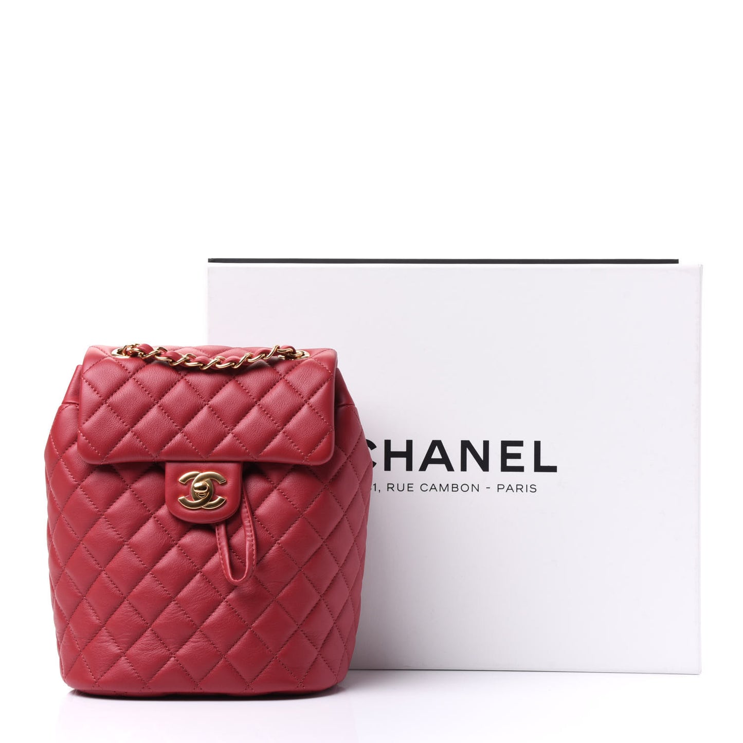 Calfskin Quilted Mini Urban Spirit Backpack Red