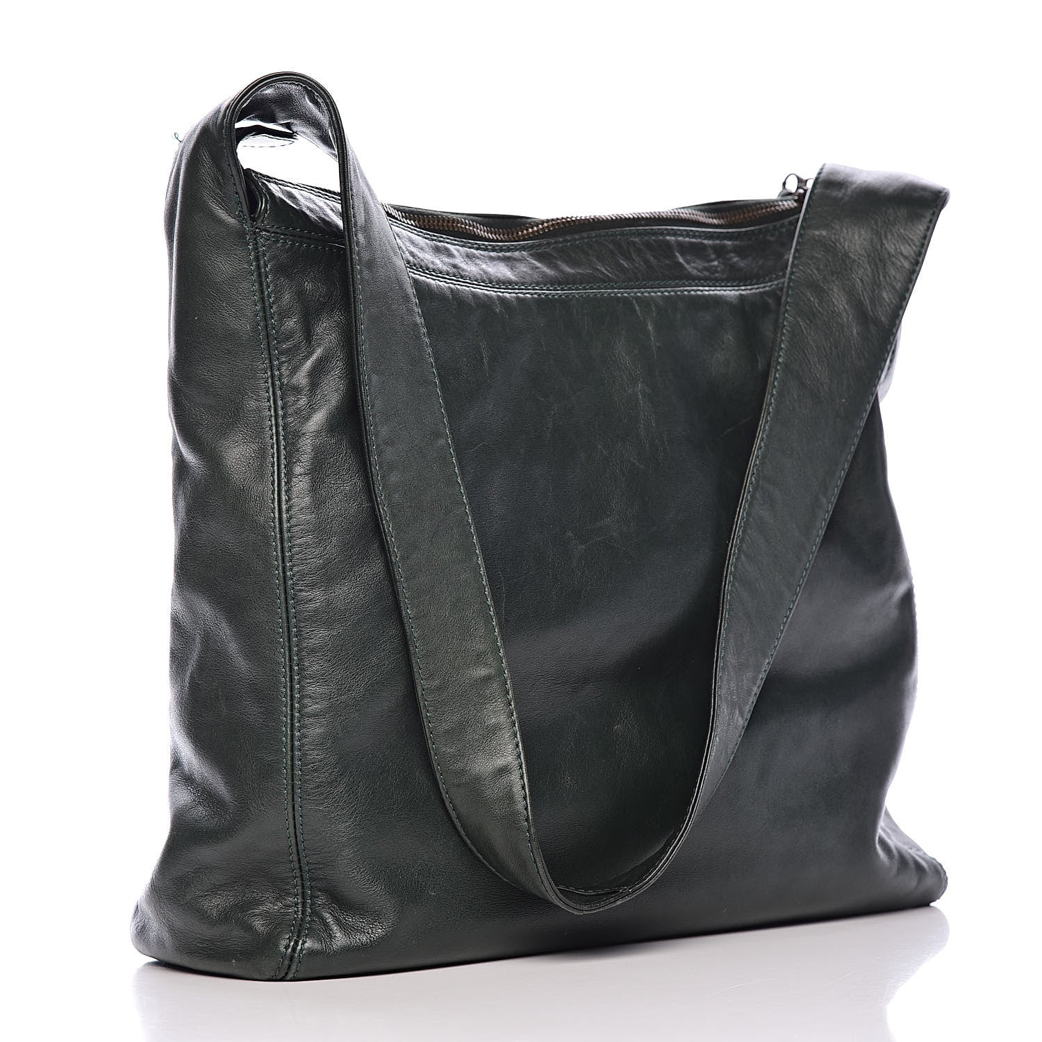 Chanel Lambskin CC Tassel Shoulder Bag Dark Green 3 of 12