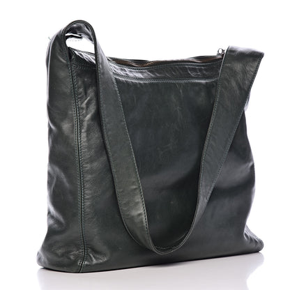 Chanel Lambskin CC Tassel Shoulder Bag Dark Green 3 of 12