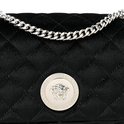 Versace Velvet Quilted Medusa Chain Crossbody Black 7 of 10