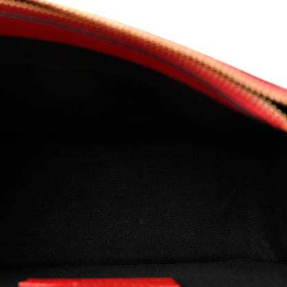 Alexander McQueen Grained Calfskin Padlock Crossbody Bag Red 5 of 9