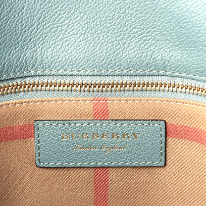 Burberry Soft Grain Calfskin Medium Buckle Tote Celadon Blue 11 of 16