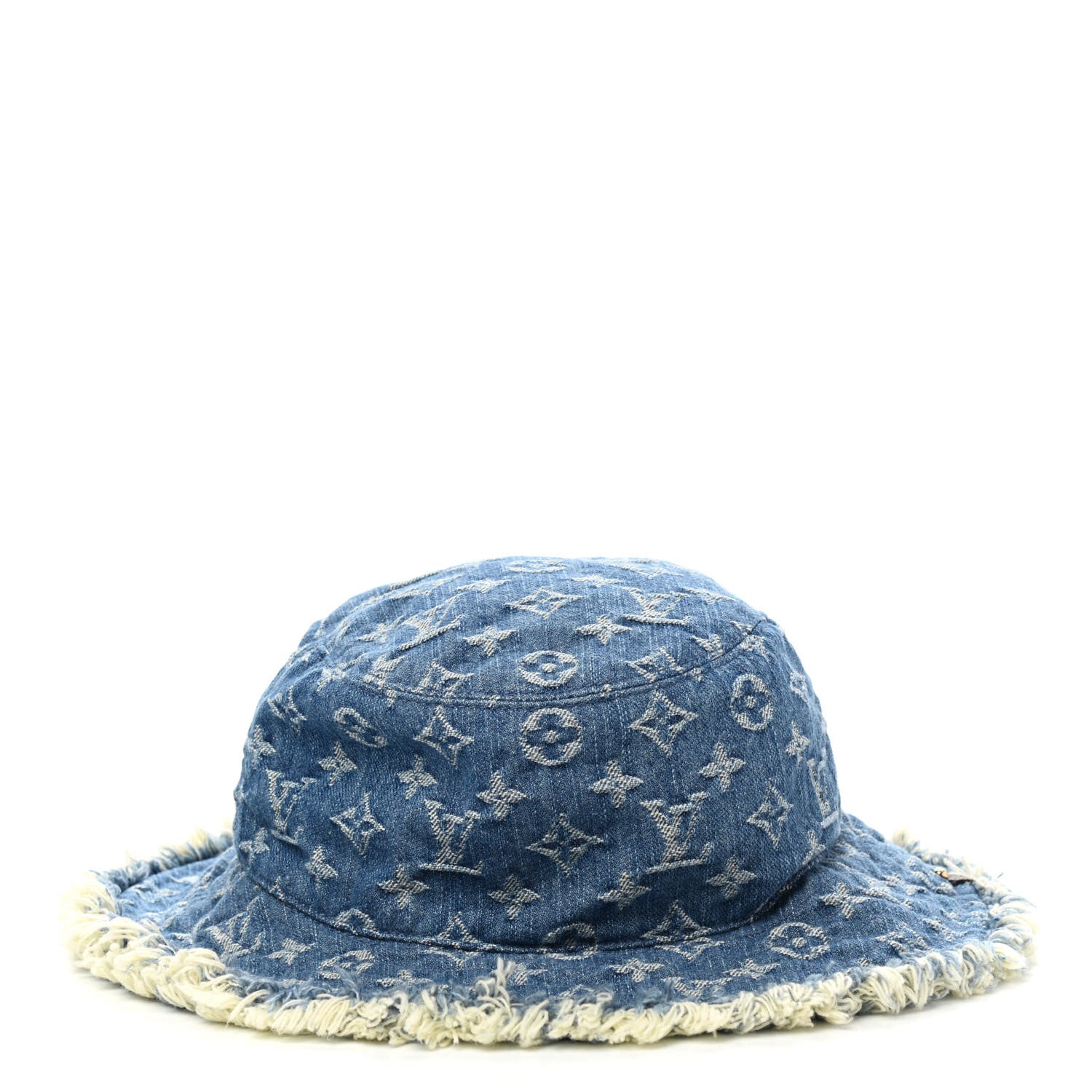 Louis Vuitton Monogram Denim Fringe Bob Bucket Hat M Blue 6 of 8
