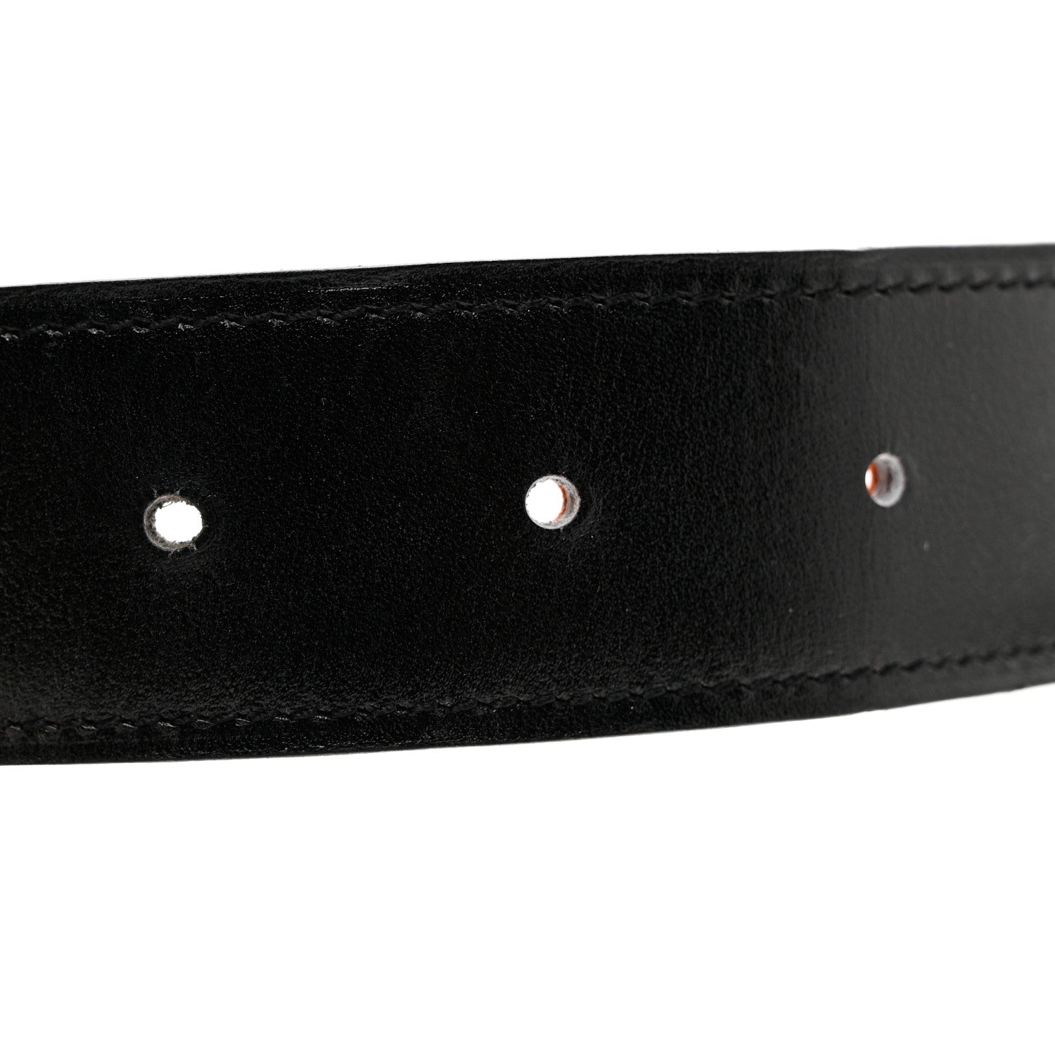 Hermes Swift Togo 32mm Quizz H Belt 85 Black Orange 5 of 5