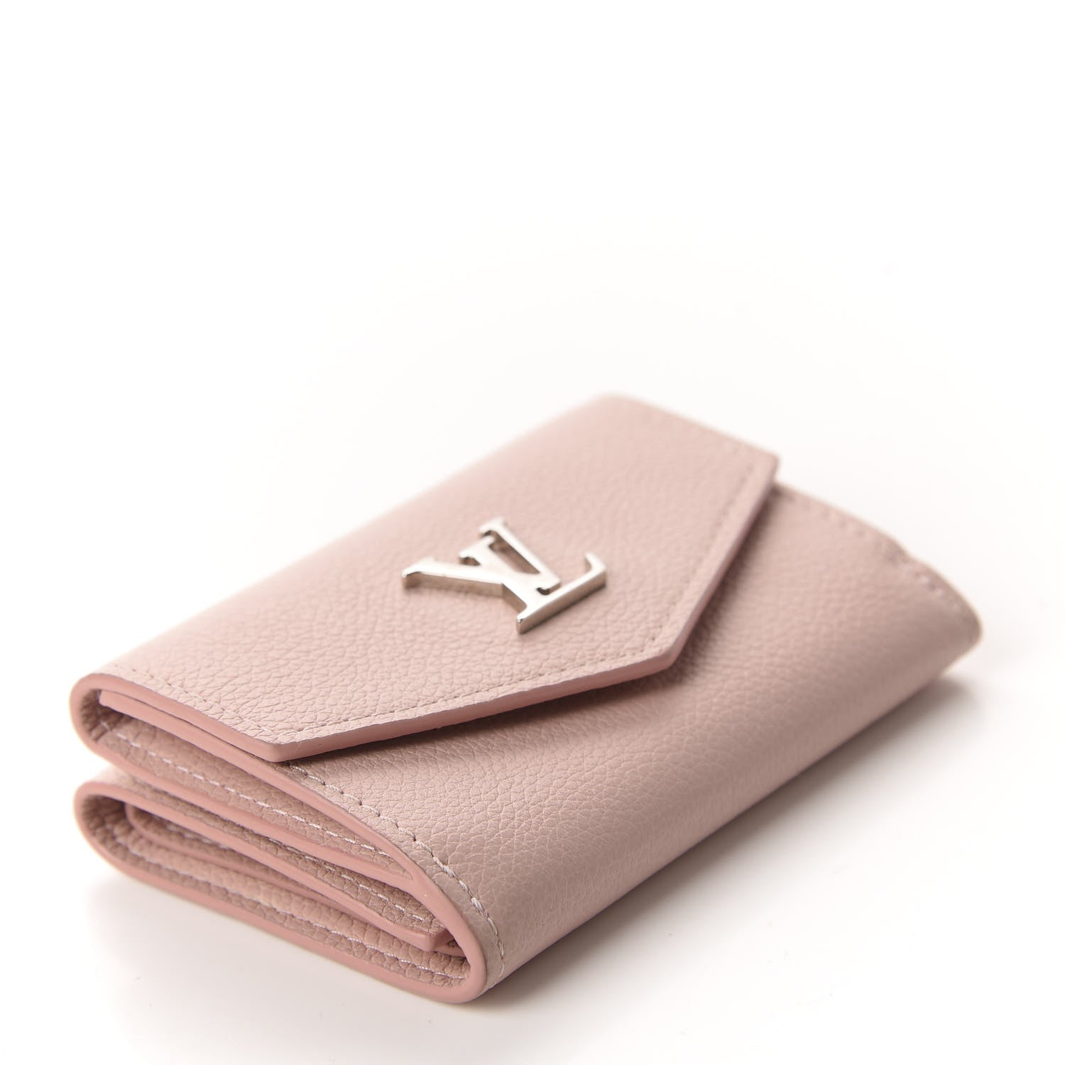 Louis Vuitton Calfskin Lockmini Wallet Rose Ballerine 4 of 8