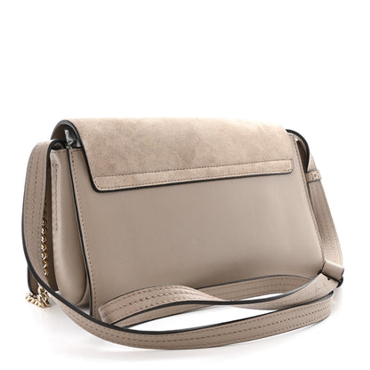 Chloe Suede Calfskin Small Faye Shoulder Bag Motty Grey 3 of 10