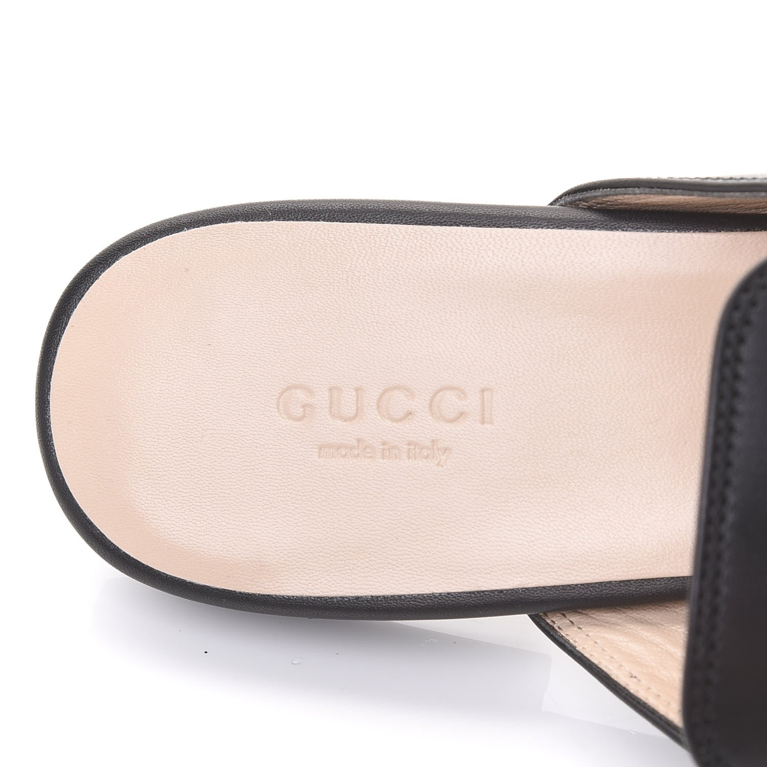 Gucci Calfskin Crystal Tiger Embroidered Princetown Slippers 38.5 Black 7 of 8