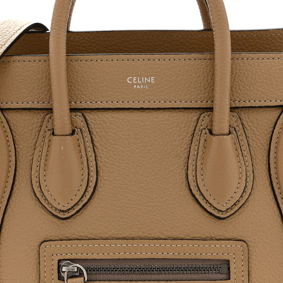 Drummed Calfskin Nano Luggage Dune