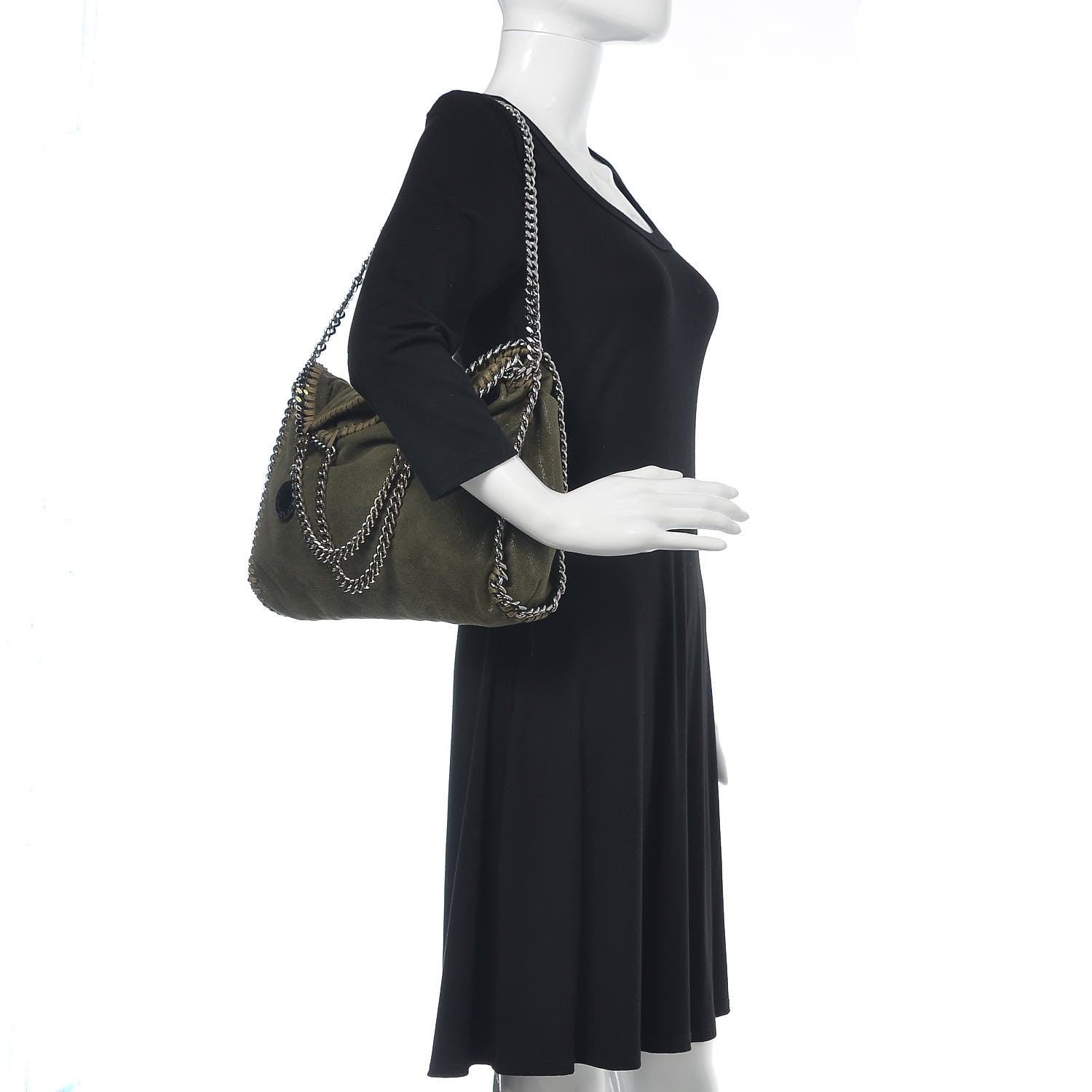 Stella McCartney Shaggy Deer Falabella Fold Over Tote Olive 2 of 9