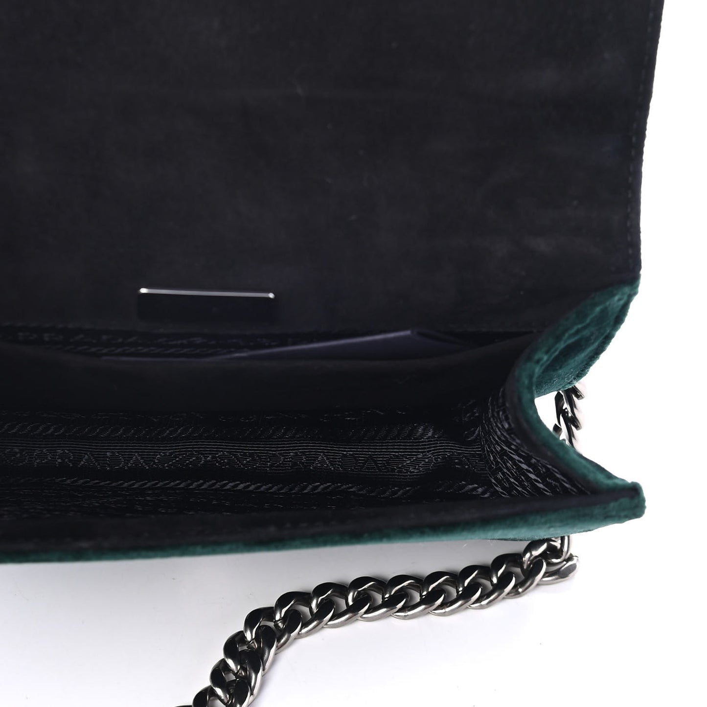 Velluto Cahier Lock Trunk Crossbody Bag Smeraldo
