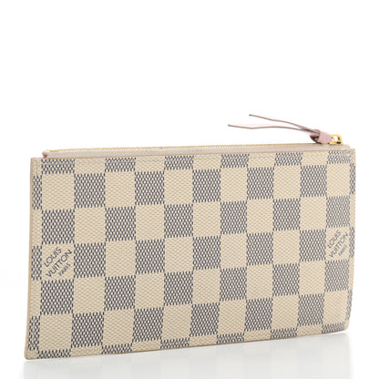 Louis Vuitton Damier Azur Felicie Chain Wallet Zippered Insert Rose Ballerine 4 of 6