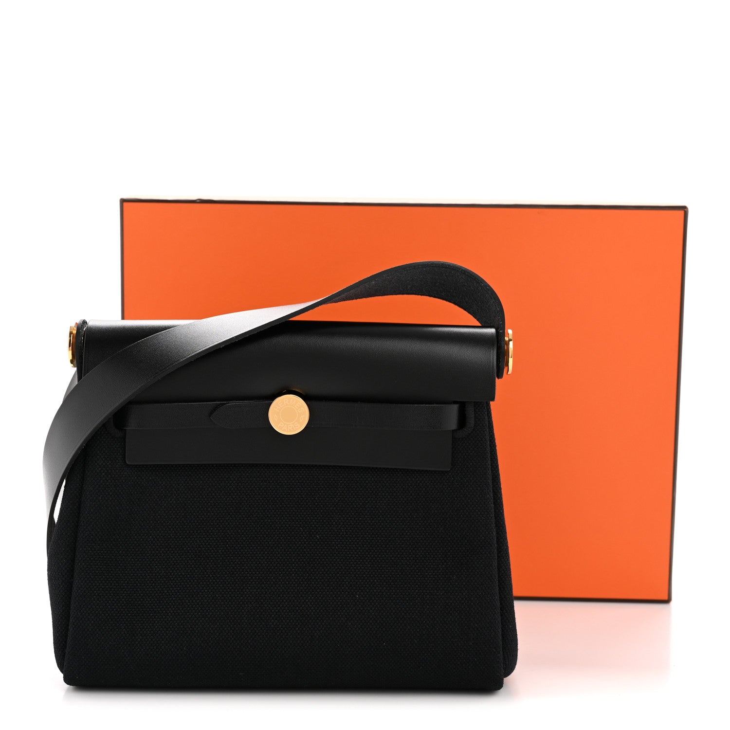 Hermes Military Toile Vache Hunter Herbag Zip Retourne 20 Black 14 of 14