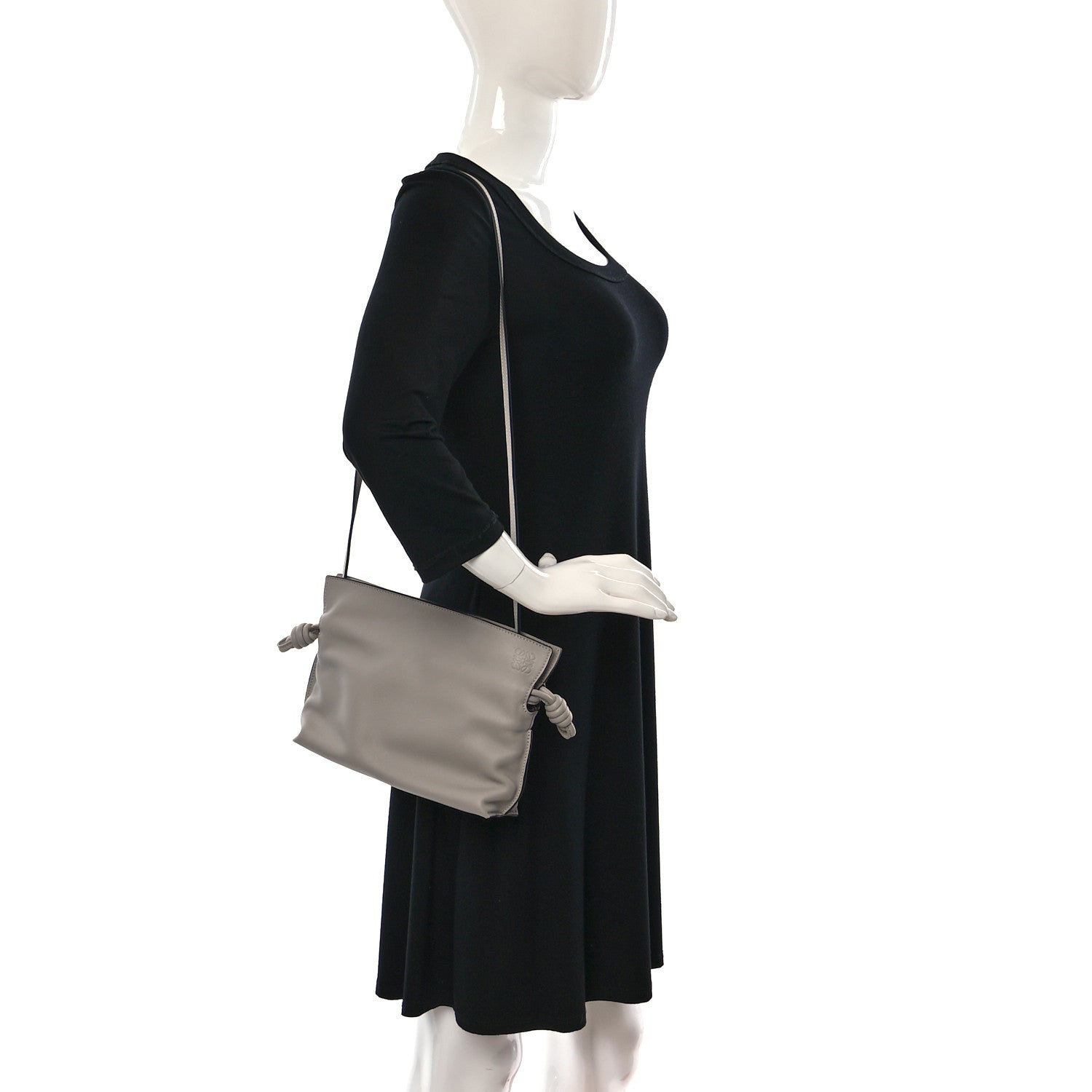 Loewe Calfskin Mini Flamenco Knot Bag Ghost 2 of 9
