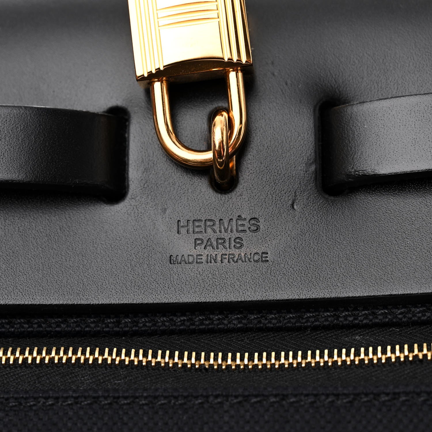 Hermes Military Toile Vache Hunter Herbag Zip PM 31 Black 7 of 13