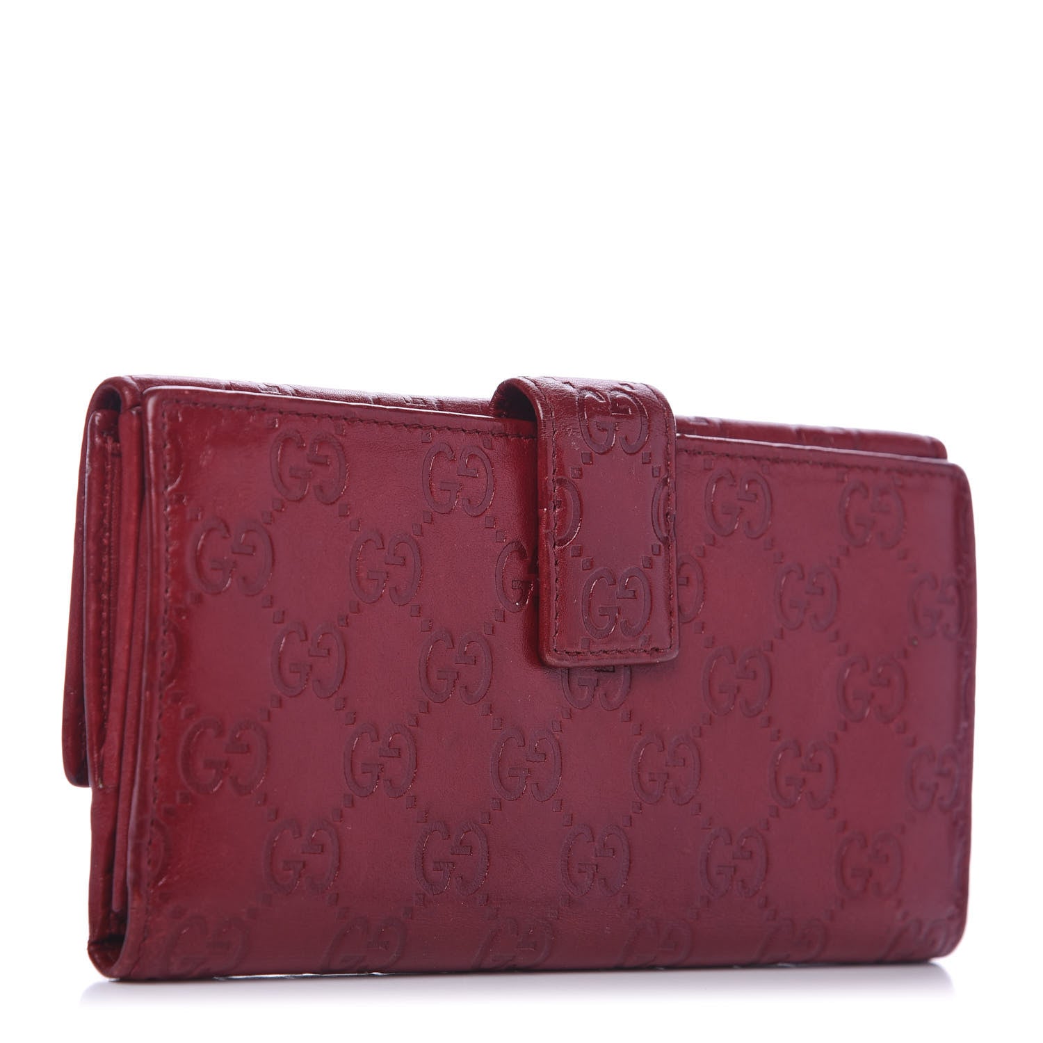 Gucci Guccissima Continental Heart Wallet Red 3 of 8