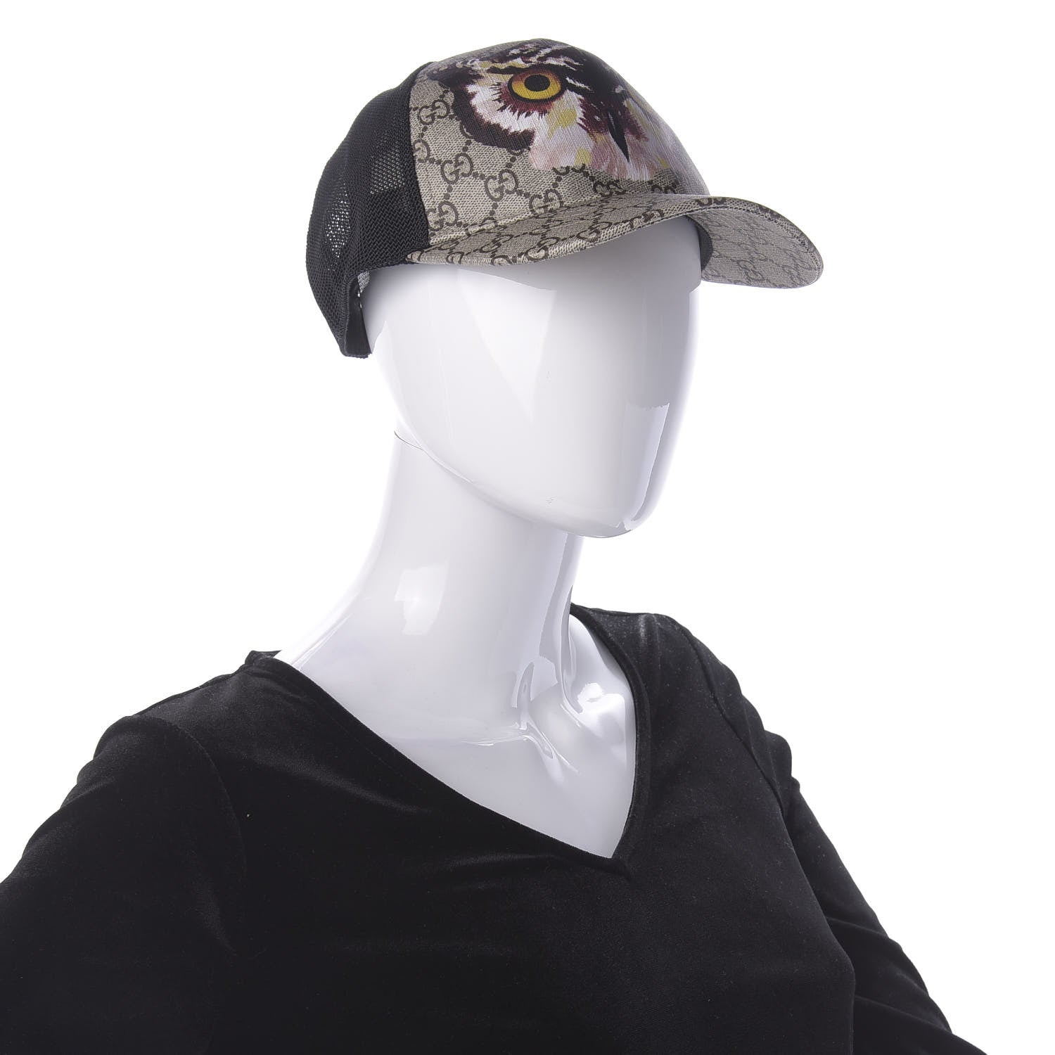 Gucci GG Supreme Monogram Owl Print Mens Baseball Hat L 2 of 5