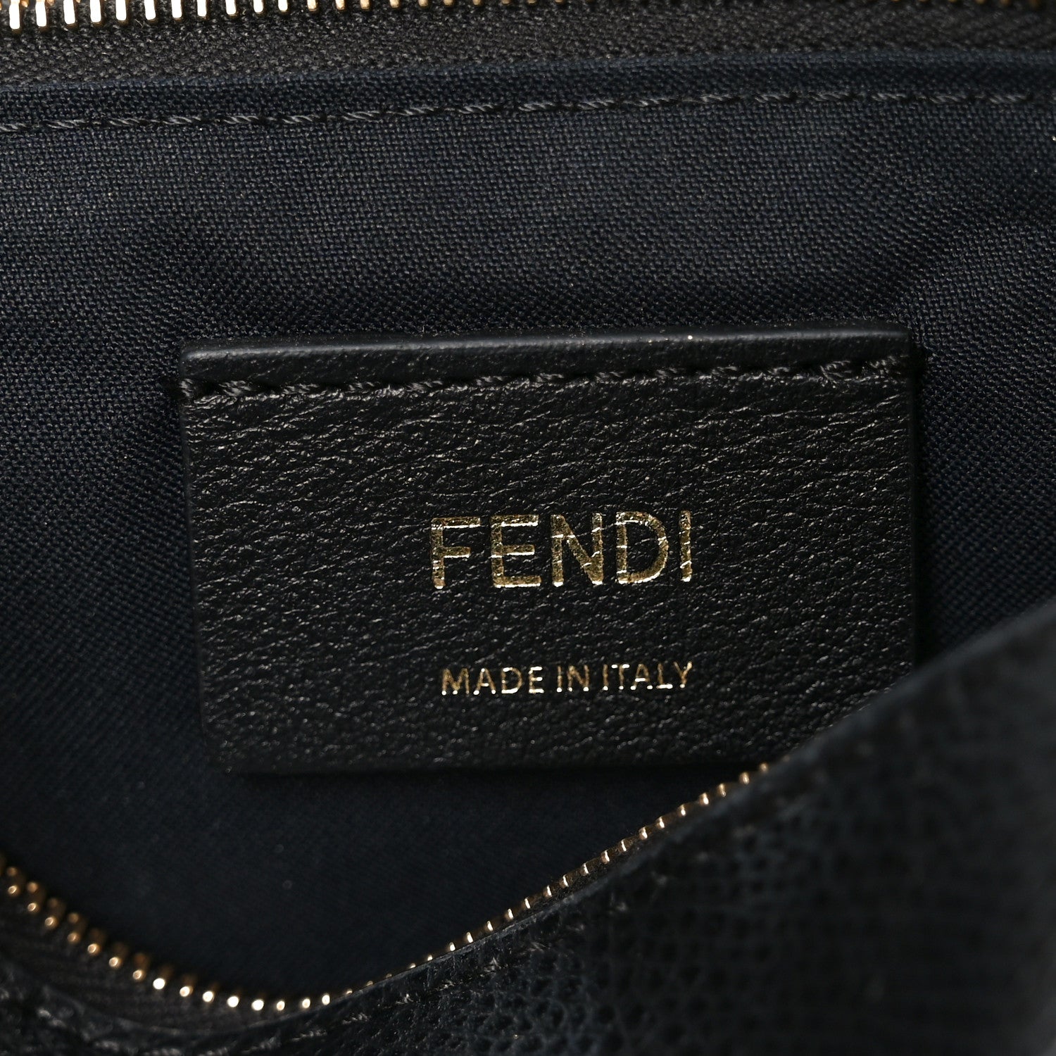 Fendi Vitello Cruise F is Fendi Bi-Color FF 1974 Embossed Medium Envelope Wallet On Chain Black Maya 6 of 10