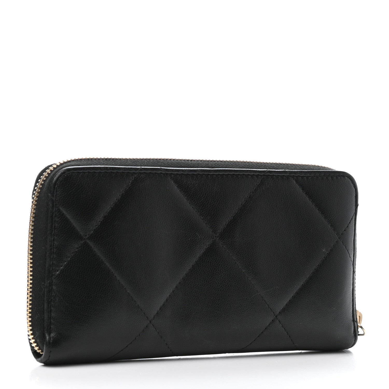 Chanel Lambskin Quilted 19 Zipped Wallet Black 2 of 4