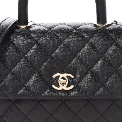 Chanel Caviar Quilted Mini Coco Handle Flap Black 10 of 11