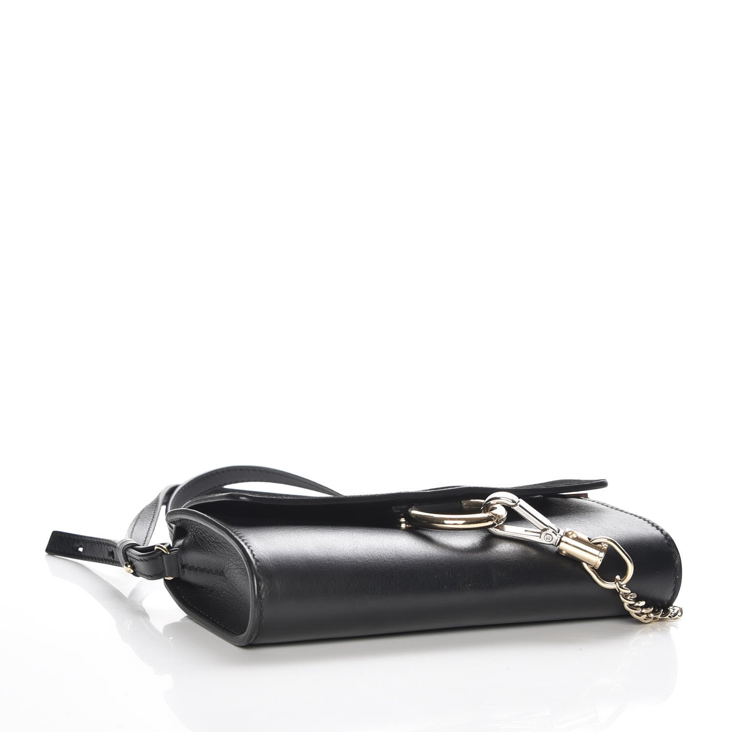 Chloe Suede Calfskin Mini Faye Shoulder Bag Black 4 of 7