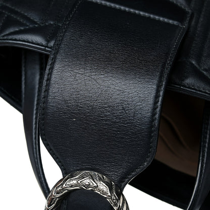 Gucci Calfskin Web Quilted Large Dionysus Tote Bag Black 30 of 31