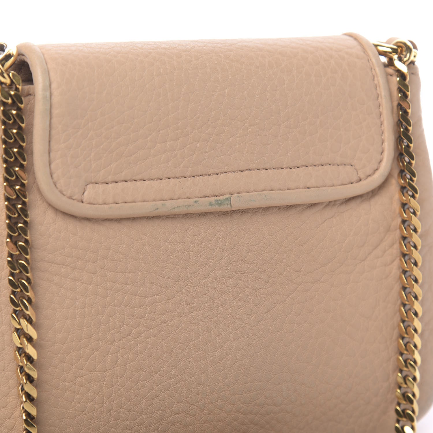 Gucci Dollar Calfskin Small 1973 Chain Shoulder Bag Camelia 10 of 11