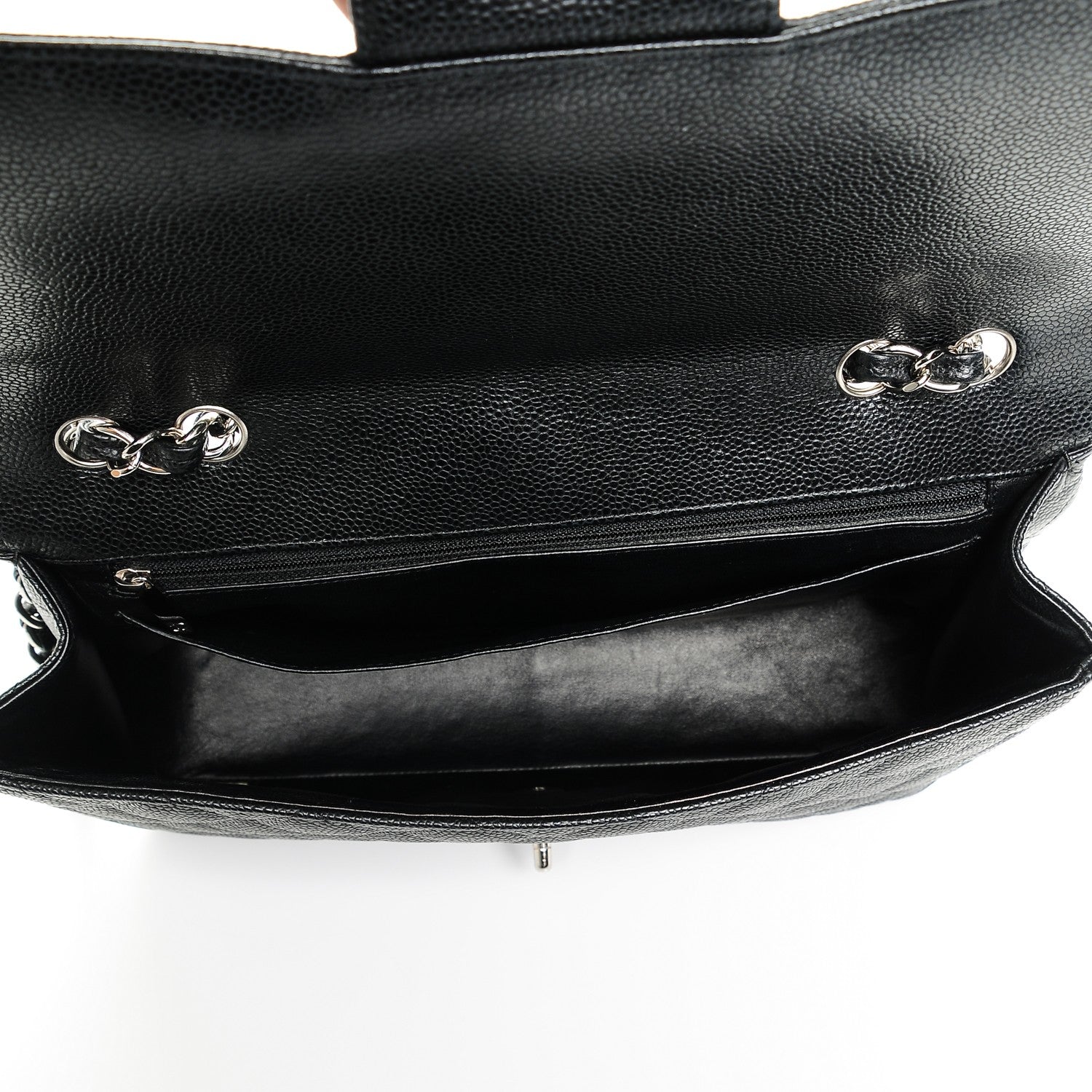 Chanel Caviar Quilted Jumbo Single Flap Black 5 of 7