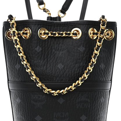 MCM Visetos Aren Mini Chain Backpack Black 7 of 9