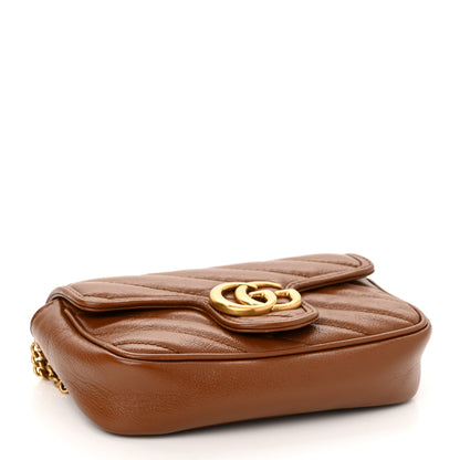 Gucci Azalea Calfskin Matelasse Diagonal Super Mini GG Marmont Shoulder Bag Cuir 4 of 11