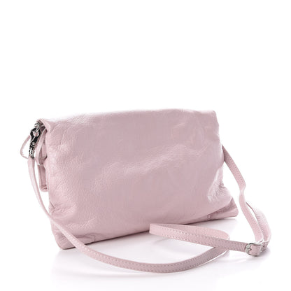 Balenciaga Agneau Giant 12 Silver Hardware Envelope Strap Clutch Rose Poudre 4 of 12