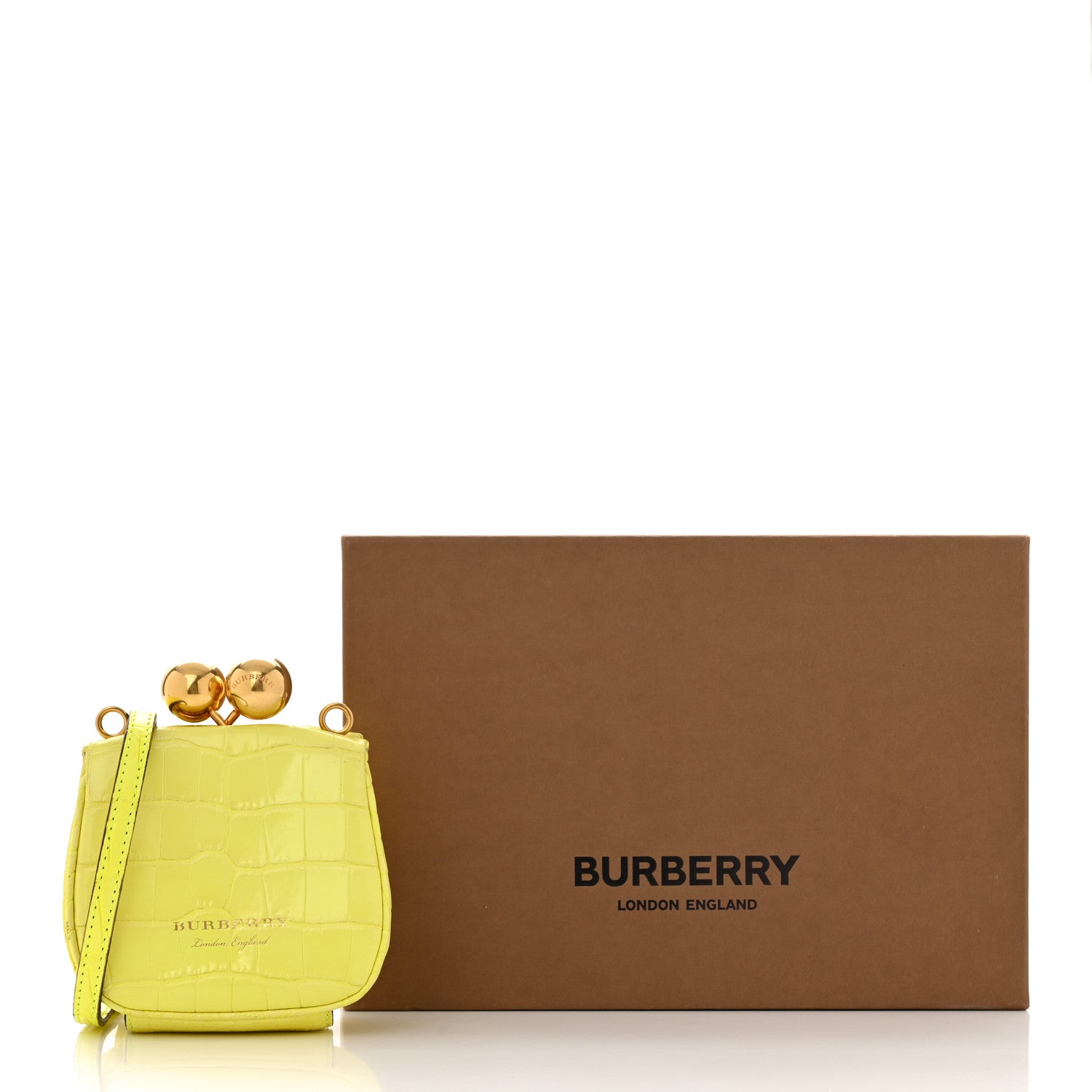 Burberry Alligator Mini Frame Bag Neon Yellow 1257362 – FASHIONPHILE