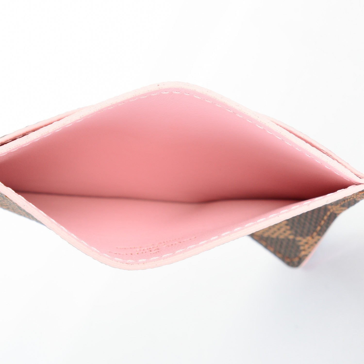 Louis Vuitton Damier Ebene Caissa Card Holder Rose Ballerine 5 of 7