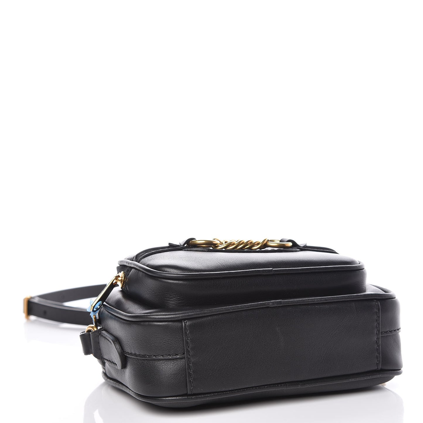 Smooth Calfskin 1983 Knight Check Link Camera Bag Black