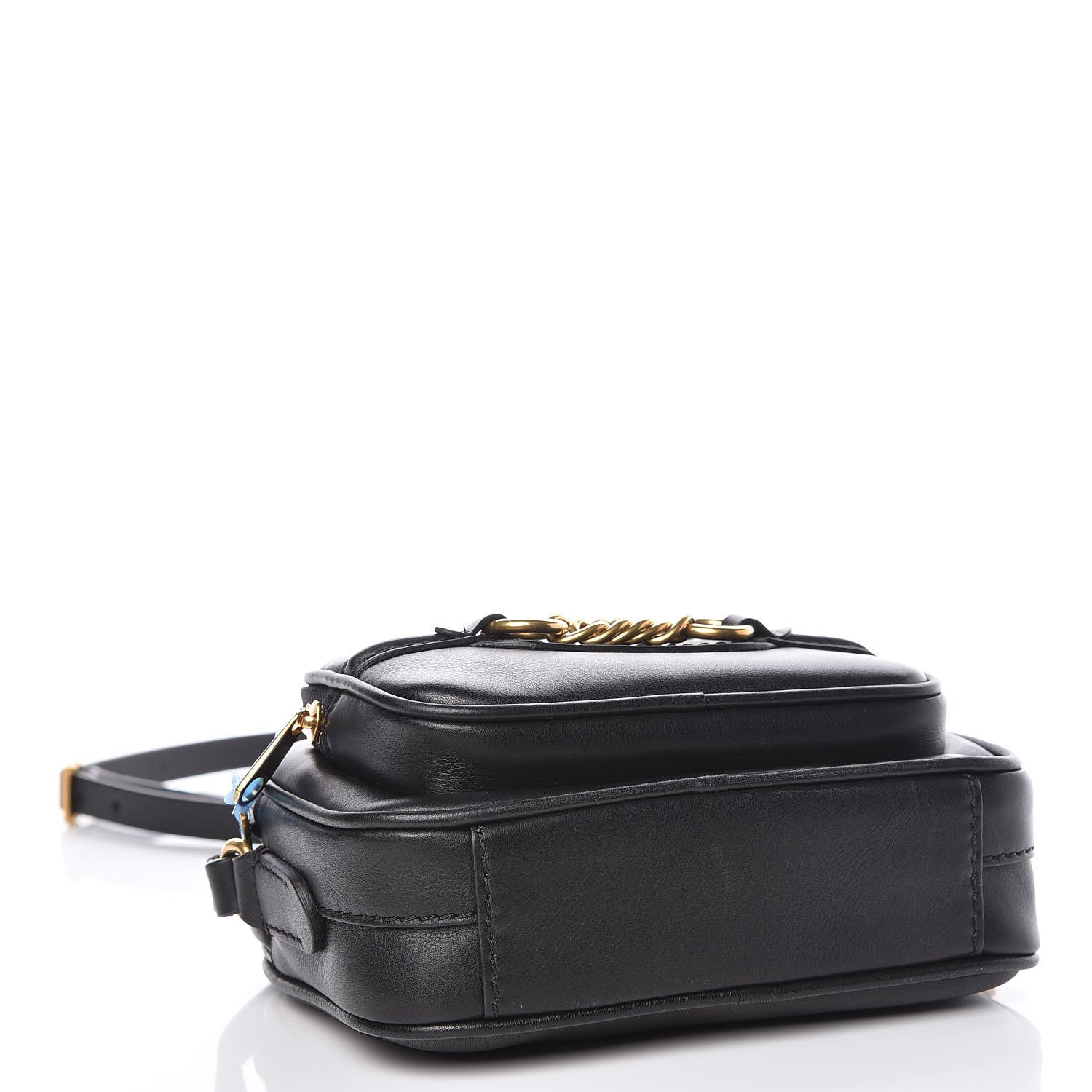 Burberry Smooth Calfskin 1983 Knight Check Link Camera Bag Black 4 of 9