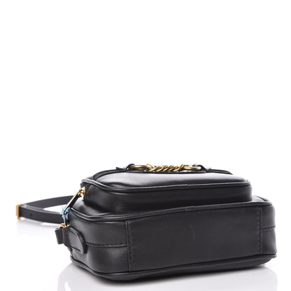 Burberry Smooth Calfskin 1983 Knight Check Link Camera Bag Black 4 of 9
