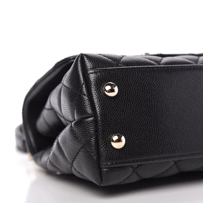 Chanel Caviar Lizard Embossed Quilted Extra Mini Coco Handle Flap Black 6 of 10