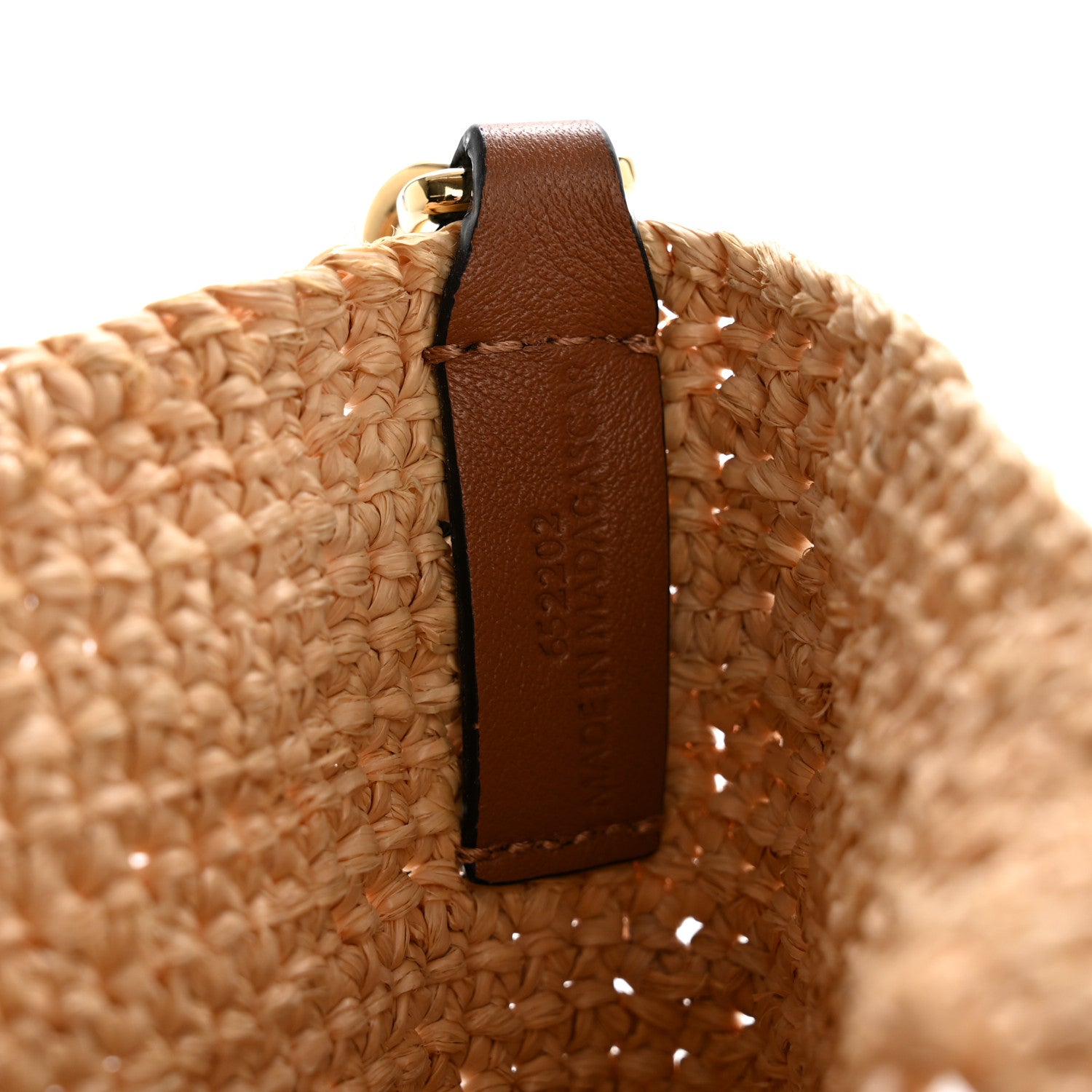 Loewe Raffia Mini Slit Tote Bag Natural Tan 7 of 11