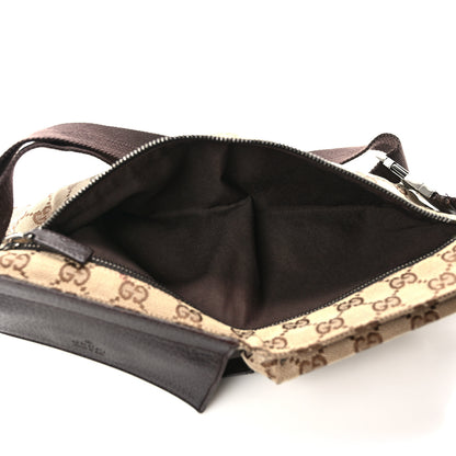 Gucci GG Monogram Double Pocket Belt Bag Dark Brown 5 of 9