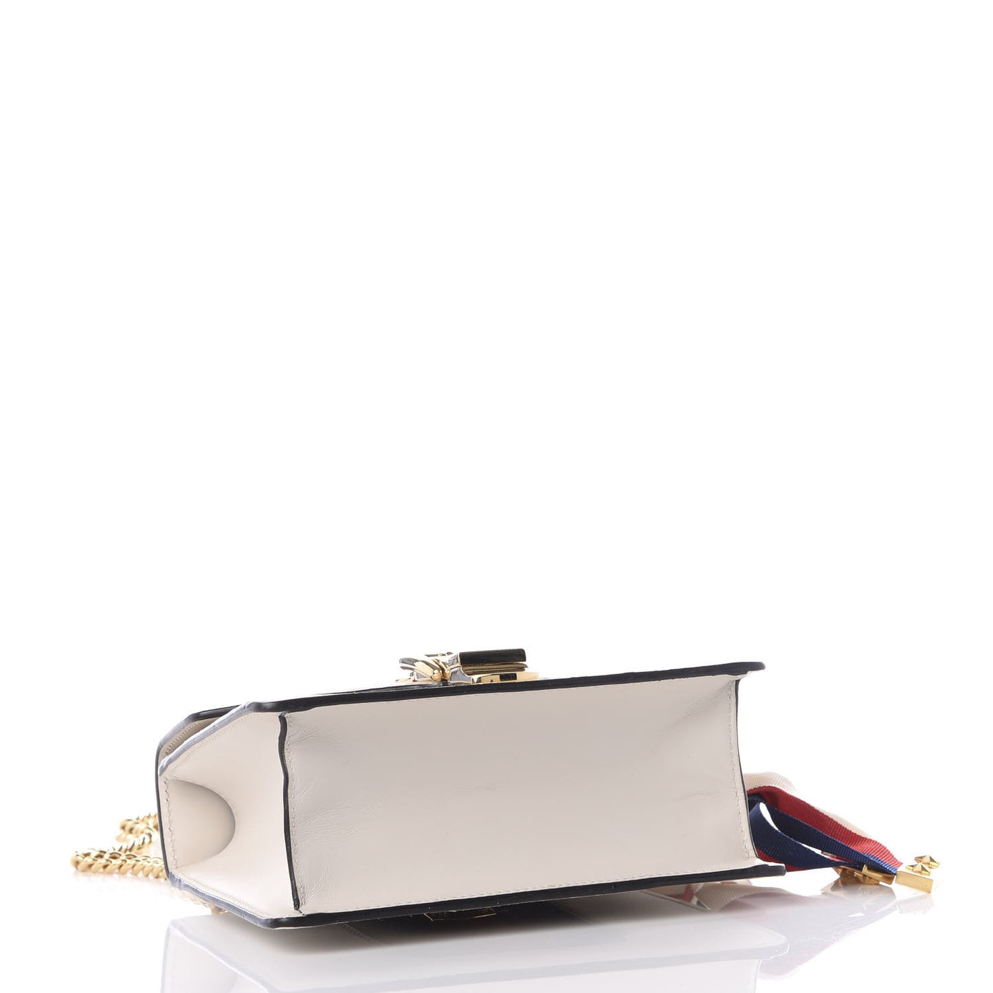 Calfskin Mini Sylvie Chain Shoulder Bag White