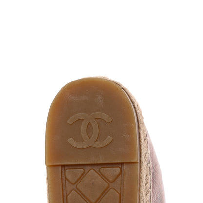 Chanel Laminated Lambskin Grosgrain Embroidered CC Espadrilles 40 Pink Silver Black 13 of 13