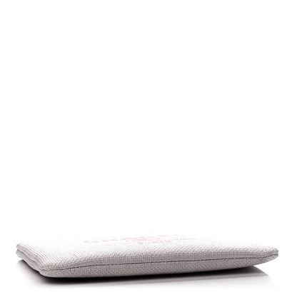 Chanel Canvas Deauville Cosmetic Pouch Pink 3 of 5