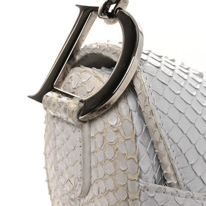 Christian Dior Snakeskin Saddle Bag White 15 of 16