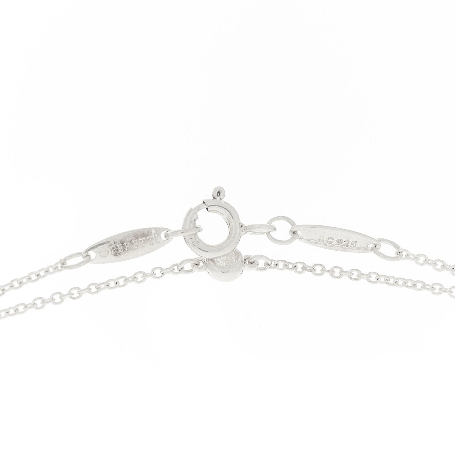 Sterling Silver Diamond Green Aventurine Elsa Peretti Color By The Yard Sprinkle Necklace